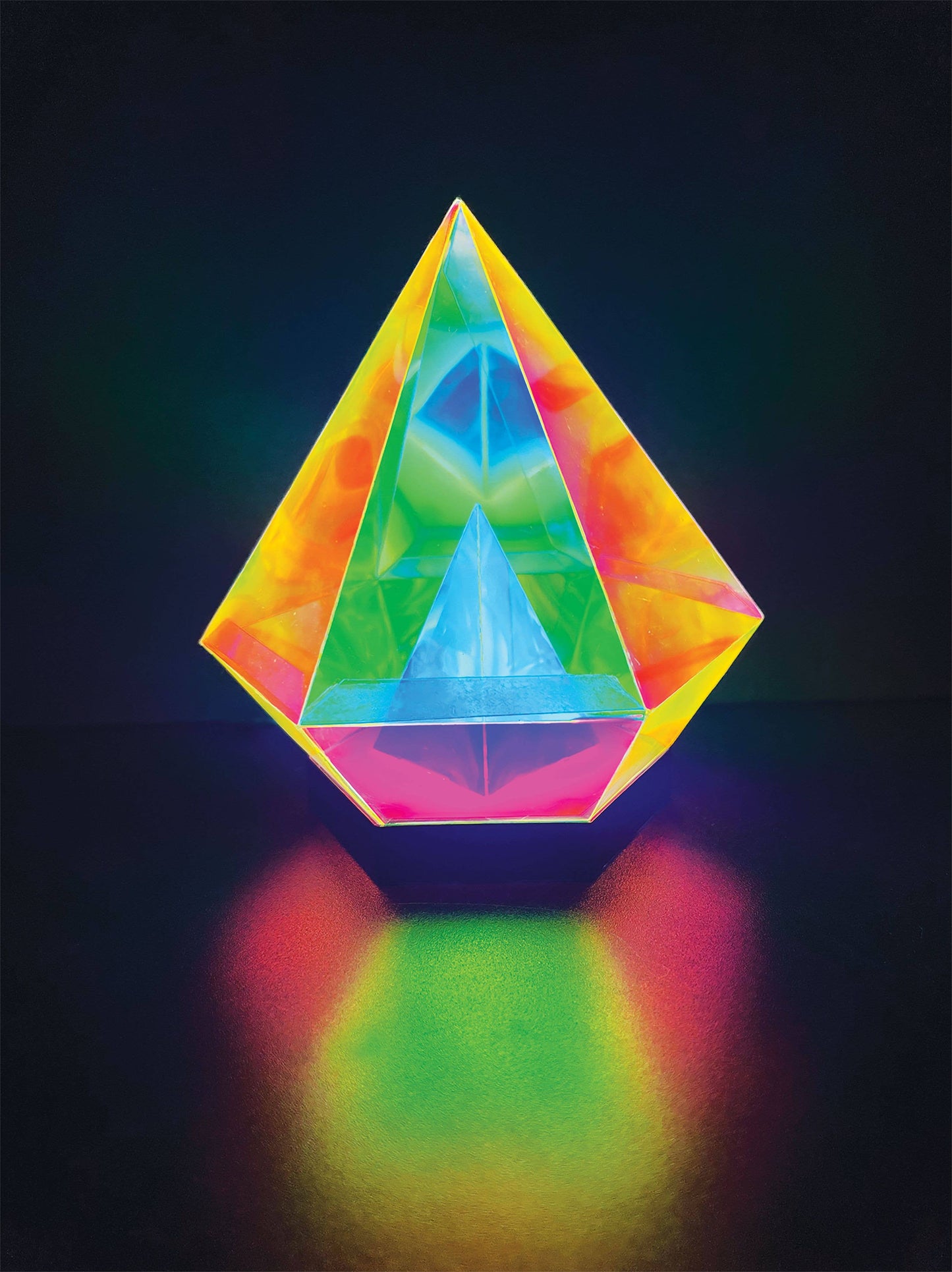 Iridescent Diamond Lamp