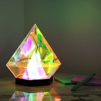 Iridescent Diamond Lamp